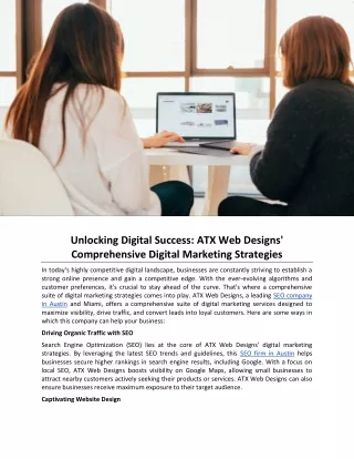 Unlocking Digital Success: ATX Web Designs' Comprehensive Digital Marketing Stra