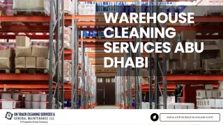 warehouse cleaning services abu dhabi