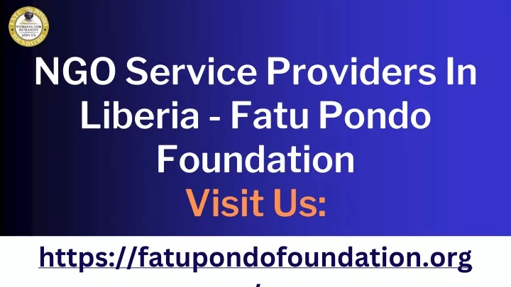 ngo service providers in liberia fatu pondo