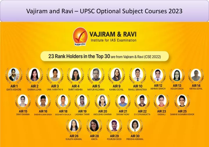 vajiram and ravi upsc optional subject courses