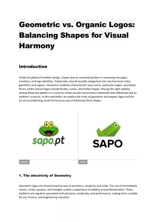 Geometric vs. Organic Logos Balancing Shapes for Visual Harmony