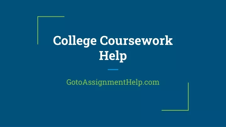 college coursework help