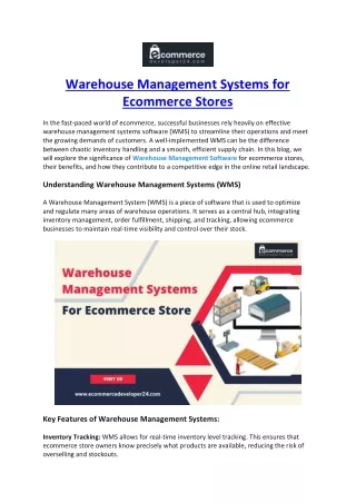 Warehouse Management Systems for Ecommerce Stores