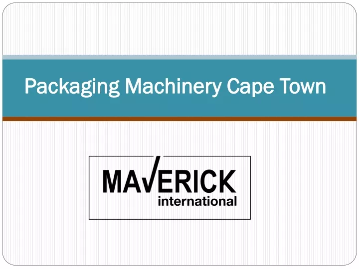 packaging machinery cape town
