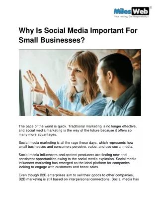 Why Is Social Media Important For Small Businesses?