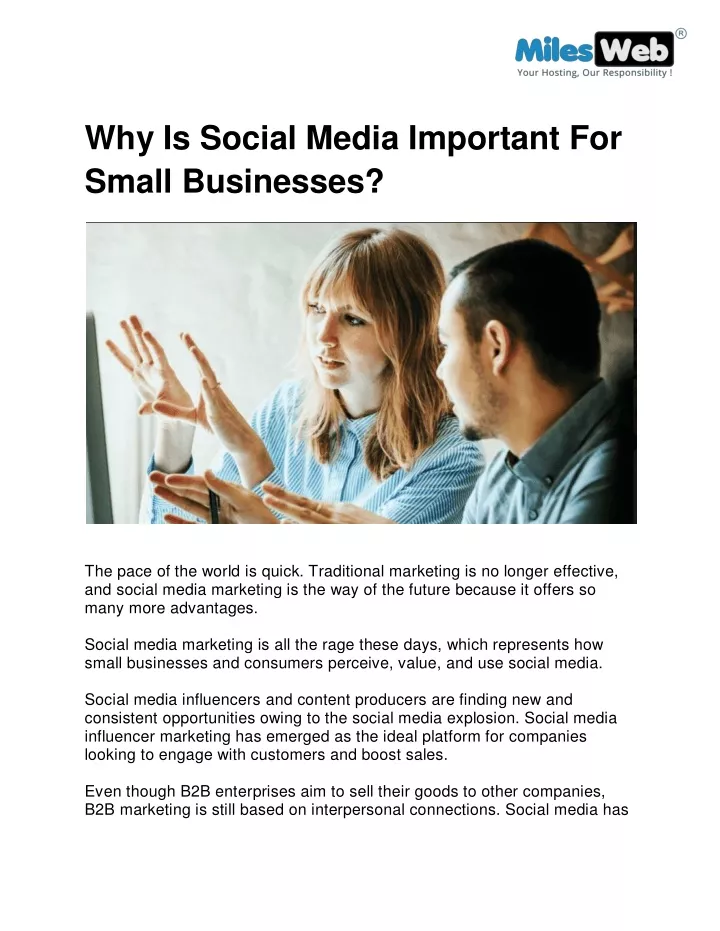 why is social media important for small businesses