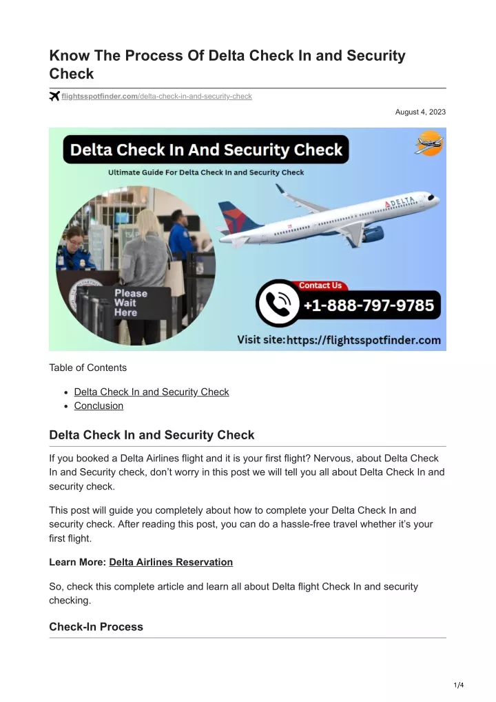 know the process of delta check in and security