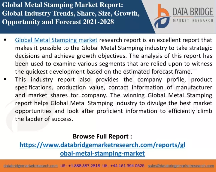 global metal stamping market report global