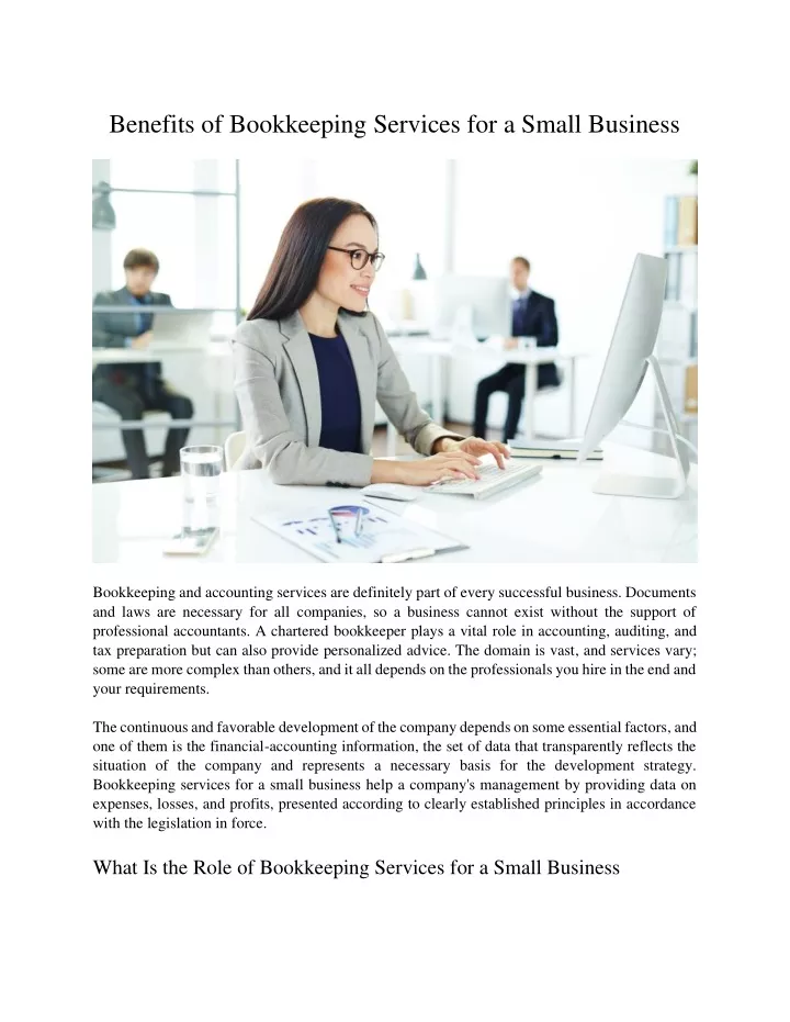 benefits of bookkeeping services for a small