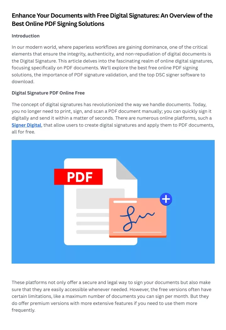 enhance your documents with free digital
