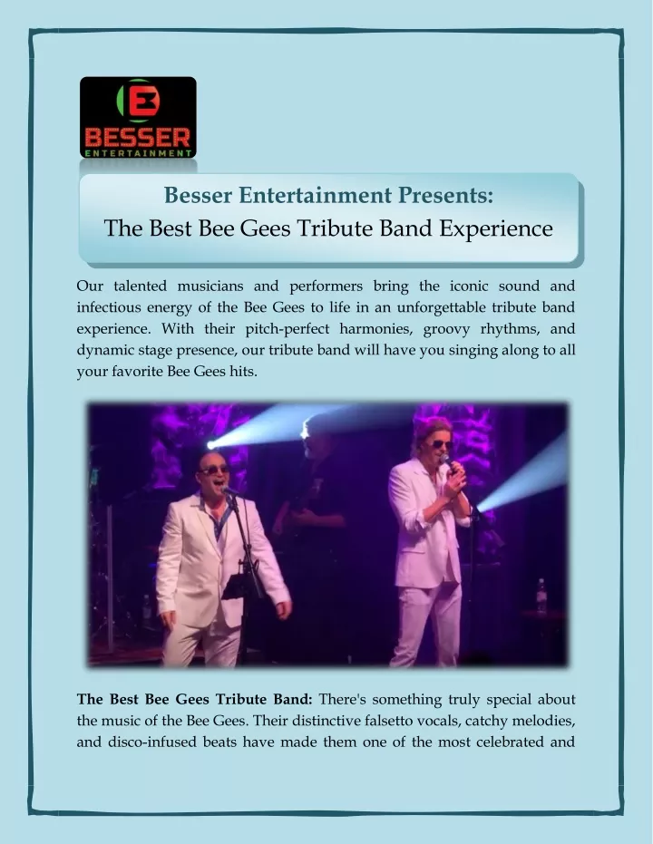 besser entertainment presents the best bee gees