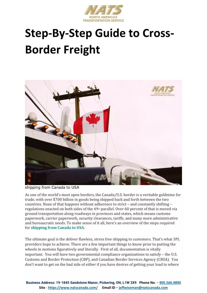 step by step guide to cross border freight