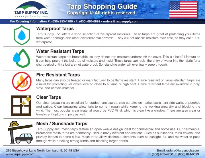 tarp shopping guide copyright all rights reserved