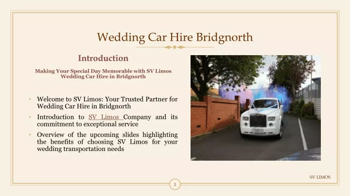 wedding car hire bridgnorth