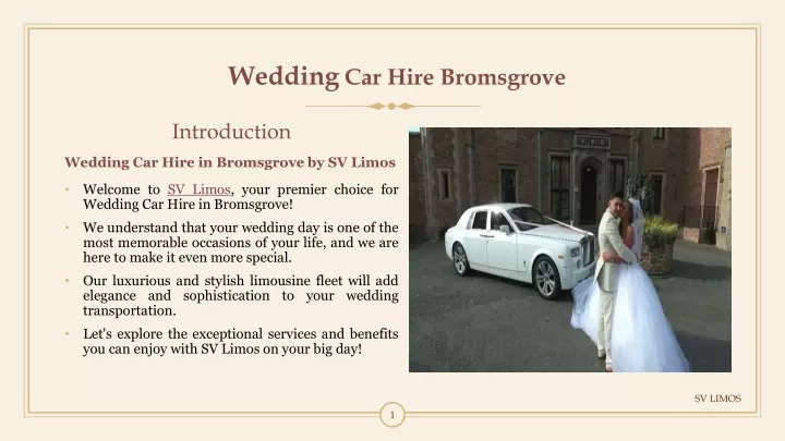 wedding car h ire bromsgrove