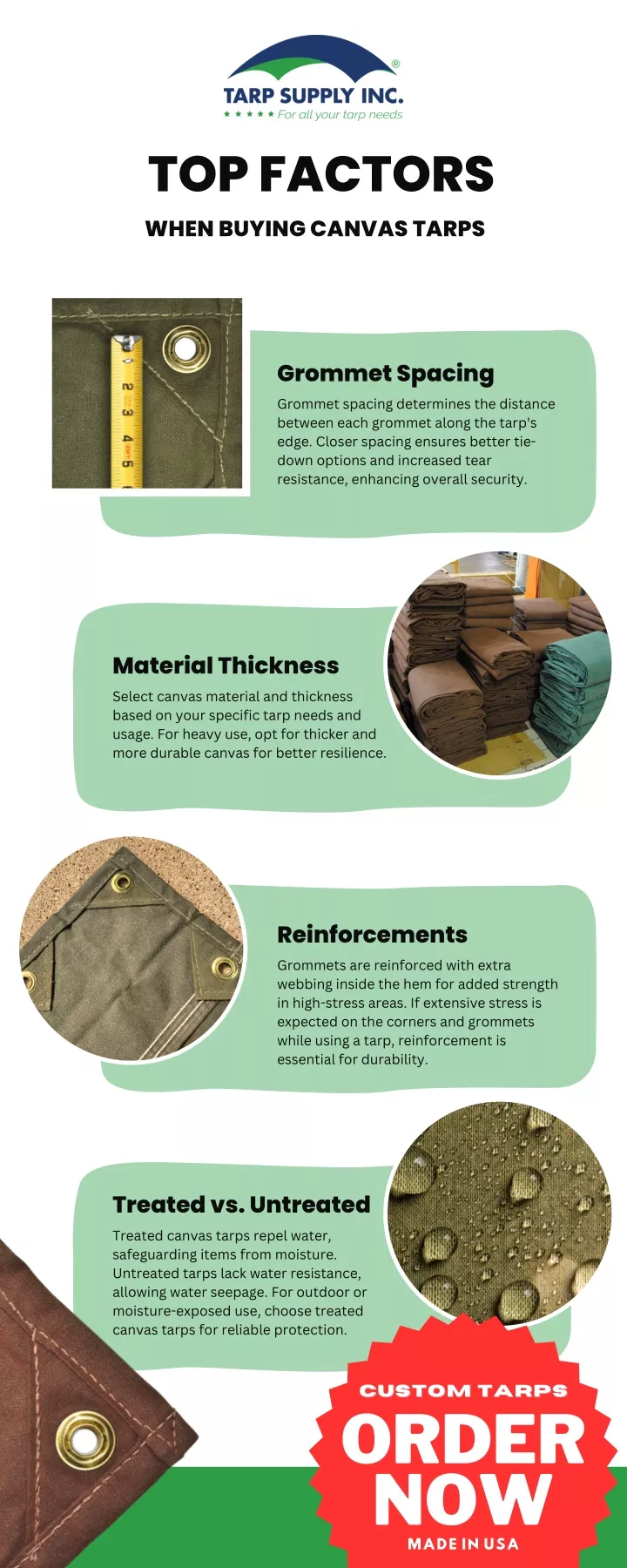 top factors when buying canvas tarps