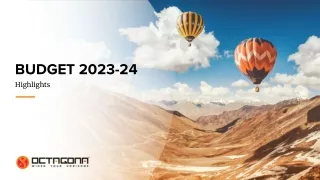 Indian Budget 2023_Highlights by Octagona India