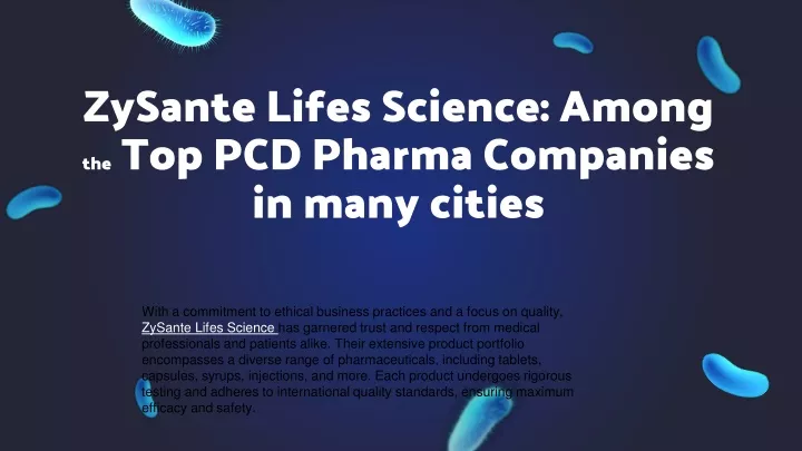 zysante lifes science among the top pcd pharma companies in many cities