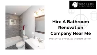 Hire A Bathroom Renovation Company Near Me