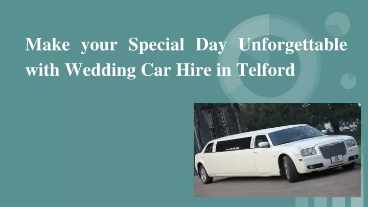 make your special day unforgettable with wedding car hire in telford