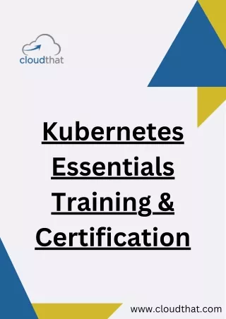 CloudThat | Kubernetes Fundamentals and cluster operations