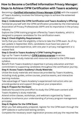 how to become a certified information privacy