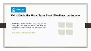 Vicks Humidifier Water Turns Black  Dwellingexpertise.com