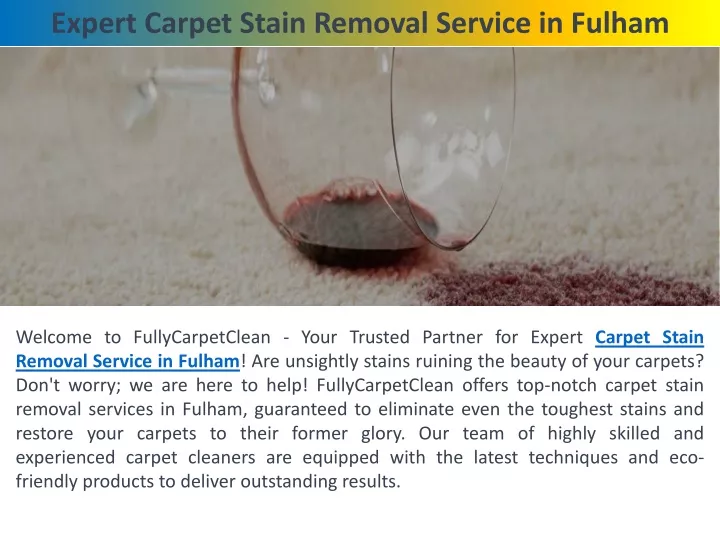 expert carpet stain removal service in fulham