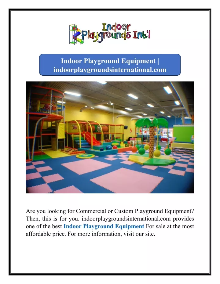 indoor playground equipment