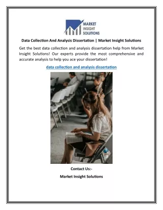 data collection and analysis dissertation market