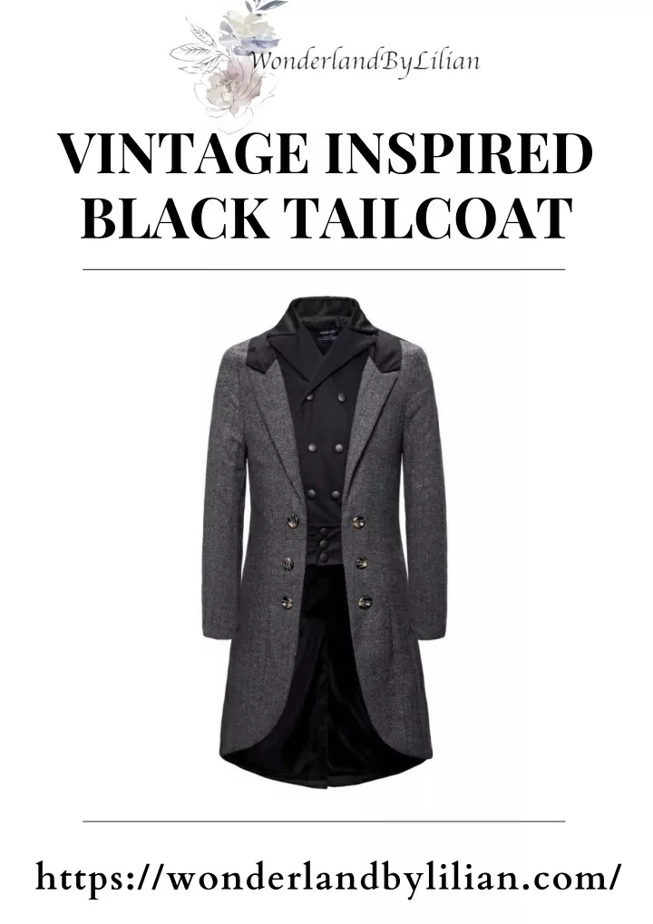 vintage inspired black tailcoat