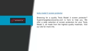 Tesla Model 3 Screen Protector | Superchargedaccessories.com