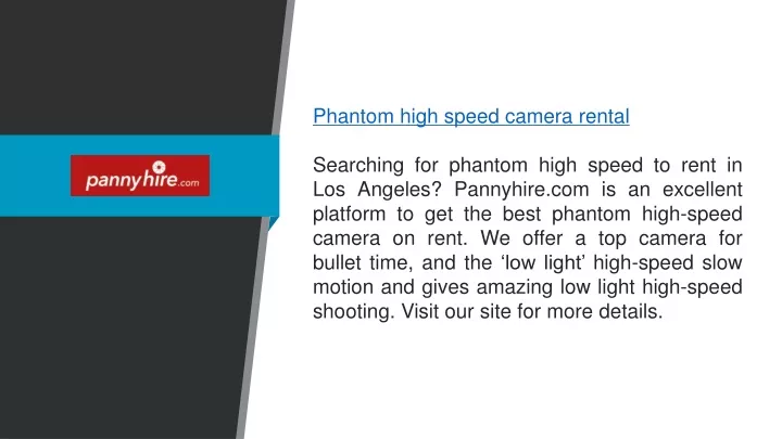 phantom high speed camera rental searching
