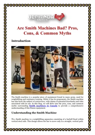 Are Smith Machines Bad? Pros, Cons, & Common Myths