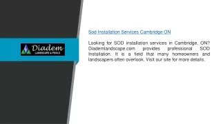 sod installation services cambridge on looking