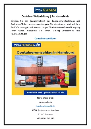 container weiterleitung packteam24 de