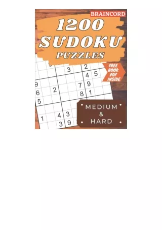download ebook 1200 Sudoku Puzzles Book for Adults: Medium & Hard Difficulty Levels. Best Activity Game for Smart Expert