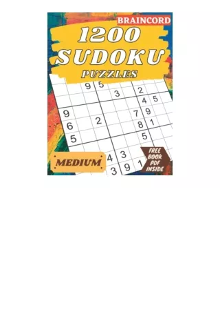 ebook download 1200 Sudoku Puzzles Book for Adults: Medium Difficulty Level. Best Activity Game for Beginners, Smart Kid