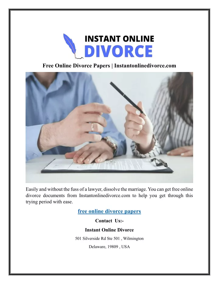 free online divorce papers instantonlinedivorce