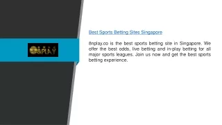 Best Sports Betting Sites Singapore | 8nplay.co