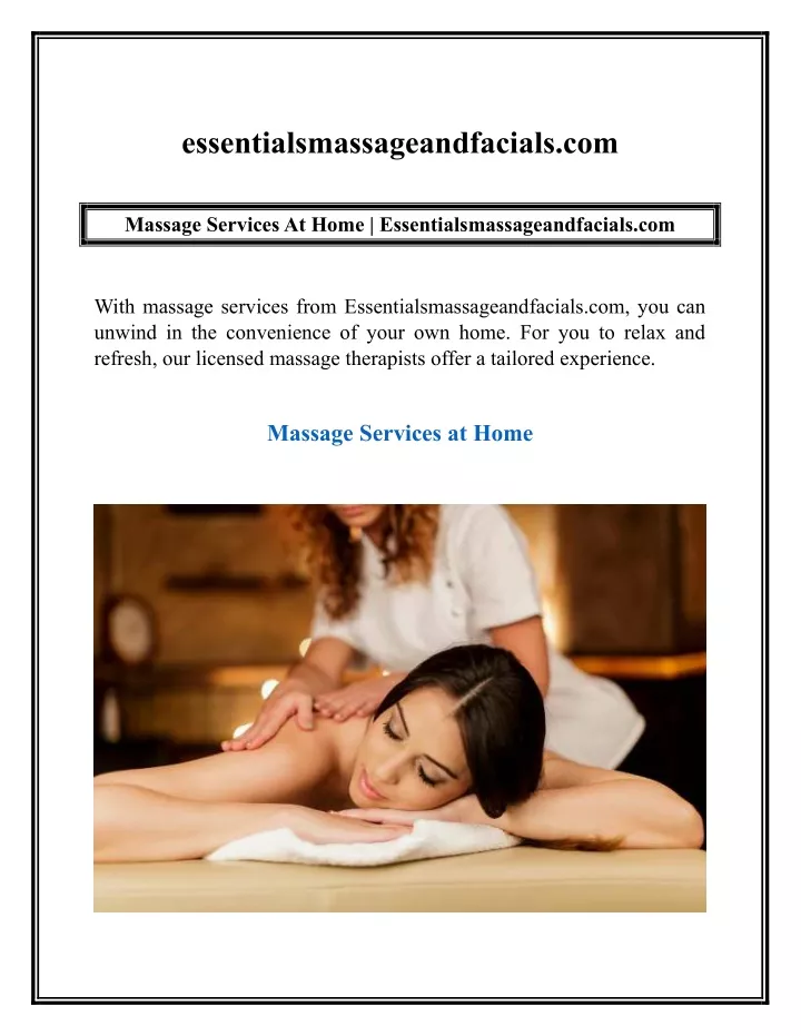 essentialsmassageandfacials com