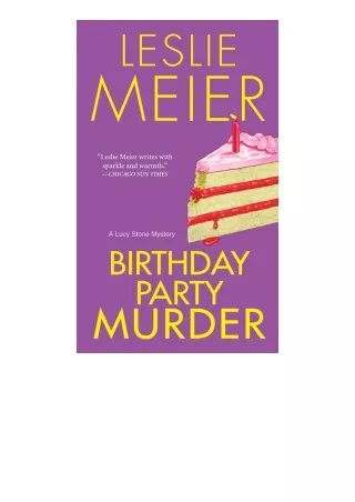 book download Birthday Party Murder: A Lucy Stone Mystery (A Lucy Stone Mystery Series Book 9)