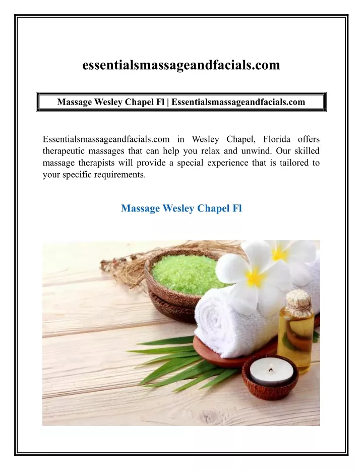 essentialsmassageandfacials com