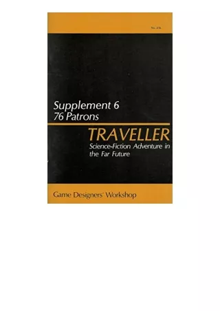 pdf download Traveller Supplement 6: 76 Patrons