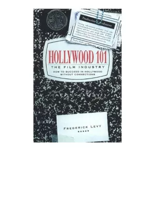 kindle book Hollywood 101: The Film Industry