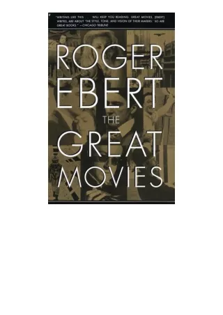 download pdf The Great Movies