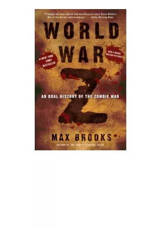 pdf download World War Z: An Oral History of the Zombie War