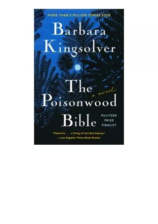 kindle book The Poisonwood Bible: A Novel