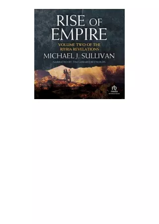 read book Rise of Empire: Riyria Revelations, Volume 2