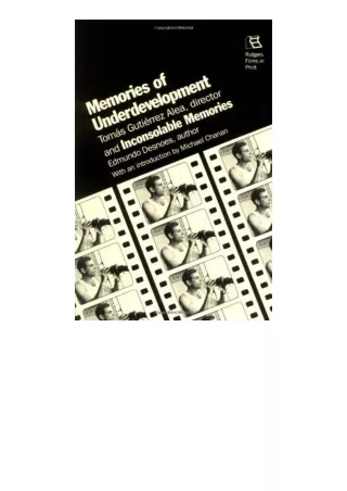 download ebook Memories Of Underdevelopment (Rutgers Films in Print series Book 15)